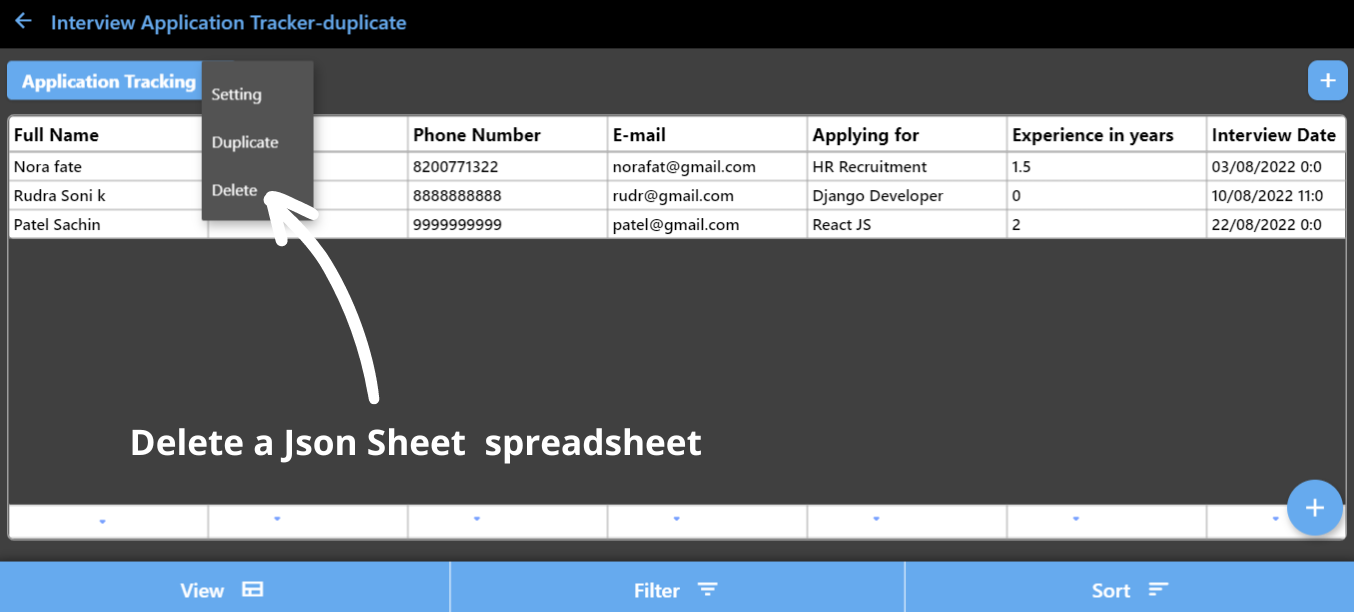 jsonsheet